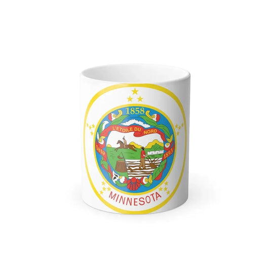 Seal of Minnesota 1858 1971 - Color Changing Coffee Mug 11oz - Go Mug Yourself