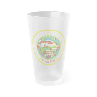 Seal of Minnesota 1858 1971 - Frosted Pint Glass 16oz 16oz Frosted - Go Mug Yourself
