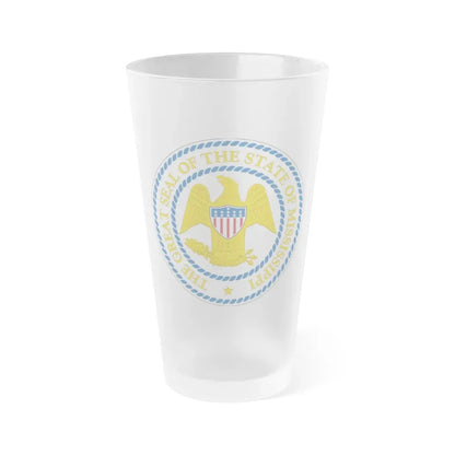 Seal of Mississippi 1879 2014 - Frosted Pint Glass 16oz 16oz Frosted - Go Mug Yourself