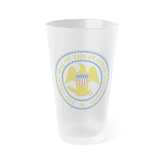 Seal of Mississippi 1879 2014 - Frosted Pint Glass 16oz 16oz Frosted - Go Mug Yourself