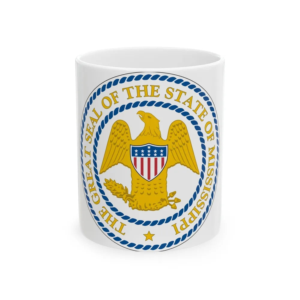 Seal of Mississippi 1879 2014 - White Coffee Mug-11oz-Go Mug Yourself