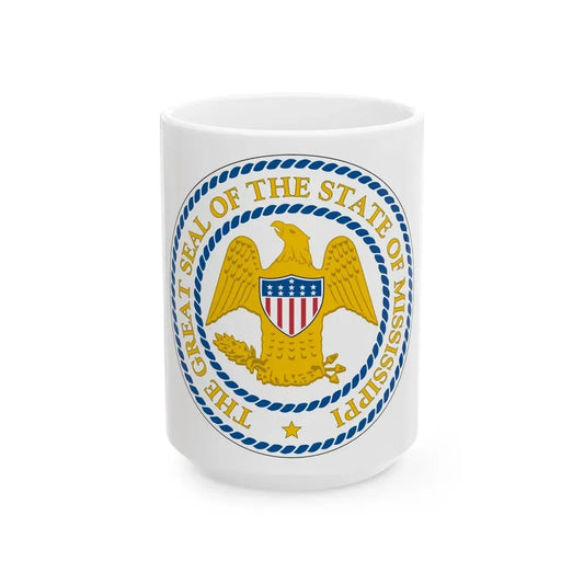 Seal of Mississippi 1879 2014 - White Coffee Mug 15oz - Go Mug Yourself