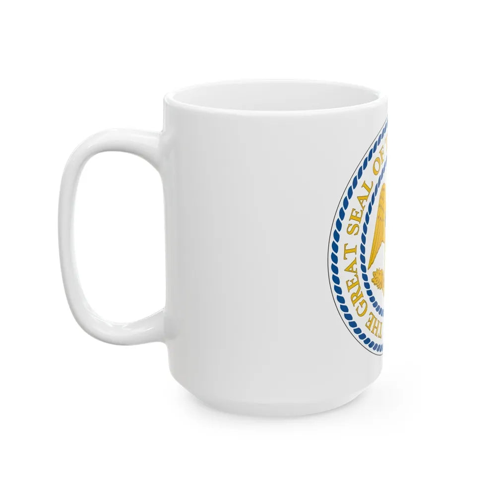 Seal of Mississippi 1879 2014 - White Coffee Mug-Go Mug Yourself