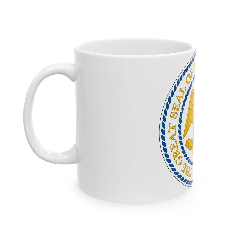 Seal of Mississippi 1879 2014 - White Coffee Mug-Go Mug Yourself