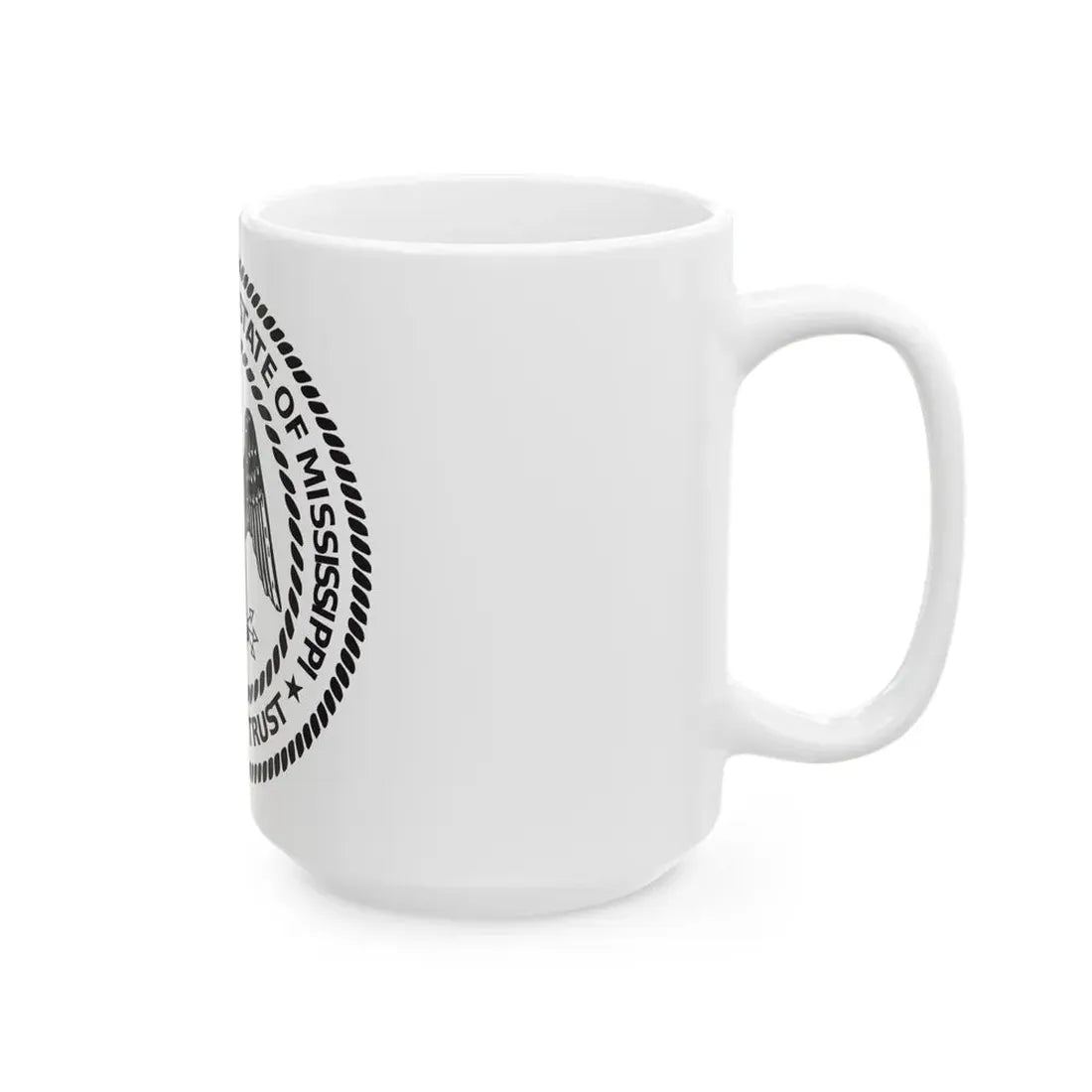Seal of Mississippi BW - White Coffee Mug - Go Mug Yourself