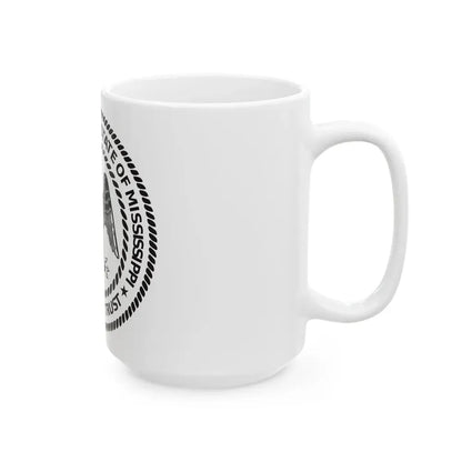 Seal of Mississippi BW - White Coffee Mug - Go Mug Yourself