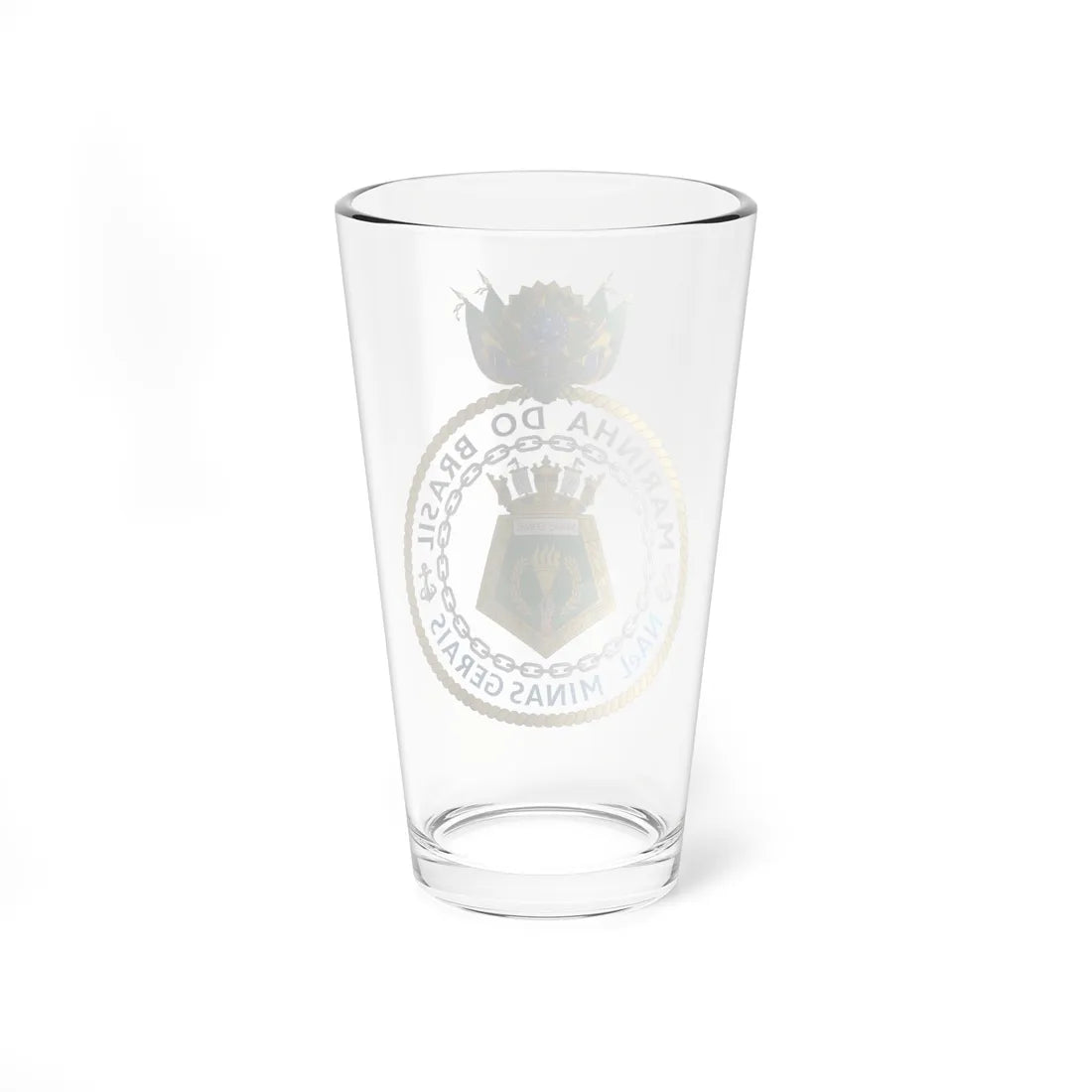 Seal of NAeL Minas Gerais A11 1960 (Brazil) (Coat of Arms) Pint Glass 16oz - Go Mug Yourself