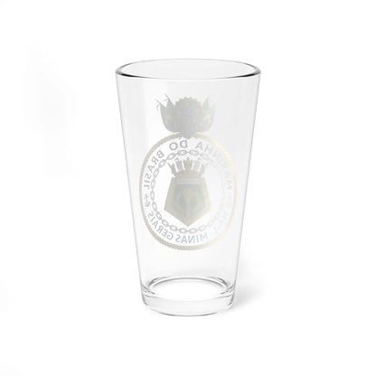 Seal of NAeL Minas Gerais A11 1960 (Brazil) (Coat of Arms) Pint Glass 16oz - Go Mug Yourself