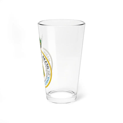 Seal of NAeL Minas Gerais A11 1960 (Brazil) (Coat of Arms) Pint Glass 16oz - Go Mug Yourself