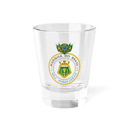 Seal of NAeL Minas Gerais A11 1960 (Brazil) (Coat of Arms) Shot Glass 1.5oz 1.5oz - Go Mug Yourself