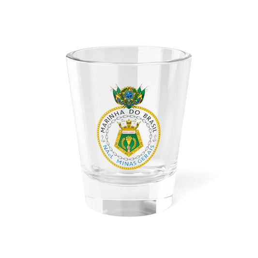 Seal of NAeL Minas Gerais A11 1960 (Brazil) (Coat of Arms) Shot Glass 1.5oz 1.5oz - Go Mug Yourself