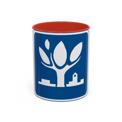 Seal of Naperville Illinois - Accent Coffee Mug 11oz Red - Go Mug Yourself