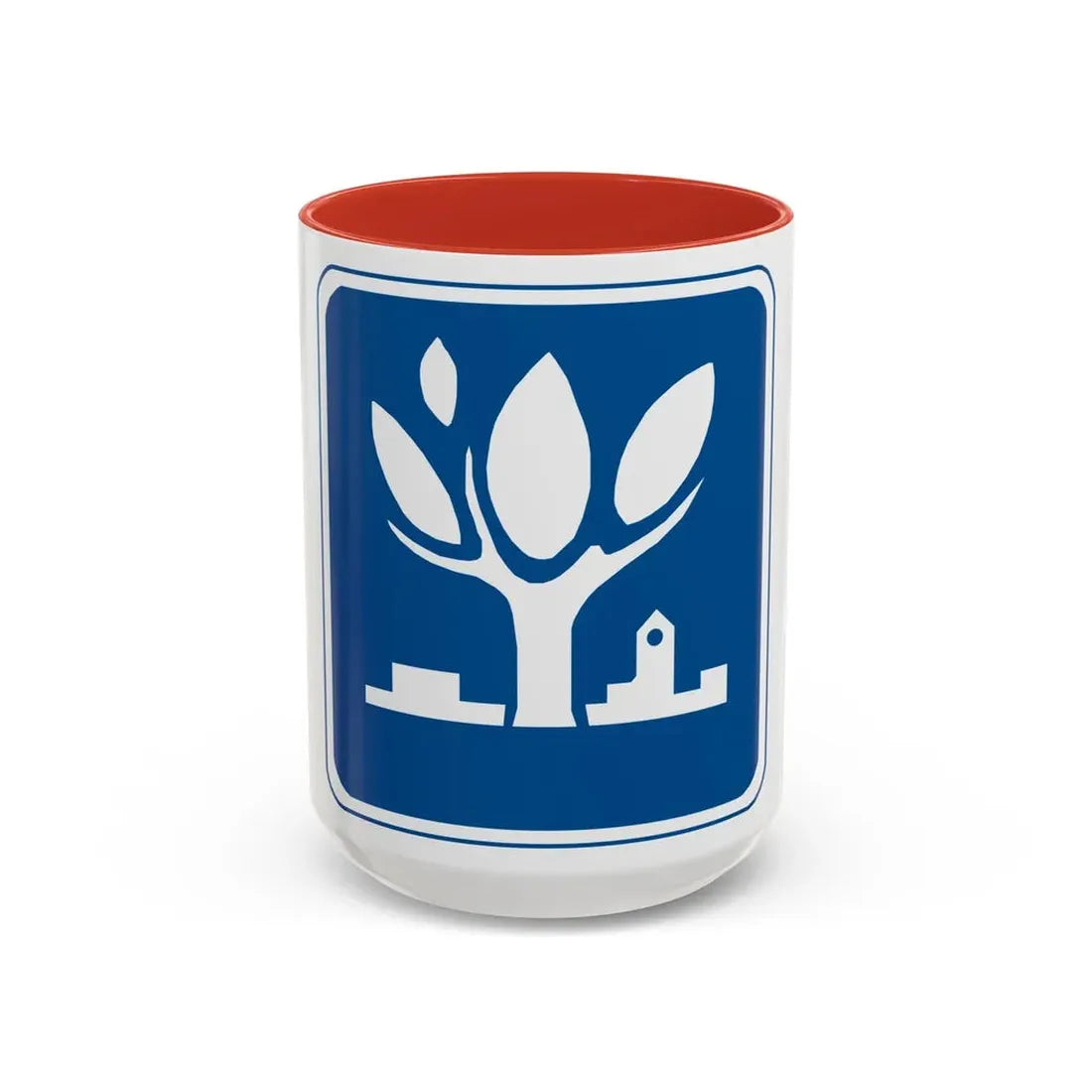 Seal of Naperville Illinois - Accent Coffee Mug 15oz Red - Go Mug Yourself