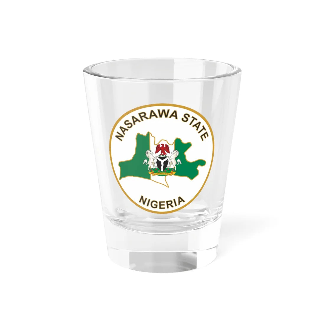 Seal of Nasarawa State (Niger) (Coat of Arms) Shot Glass 1.5oz 1.5oz - Go Mug Yourself