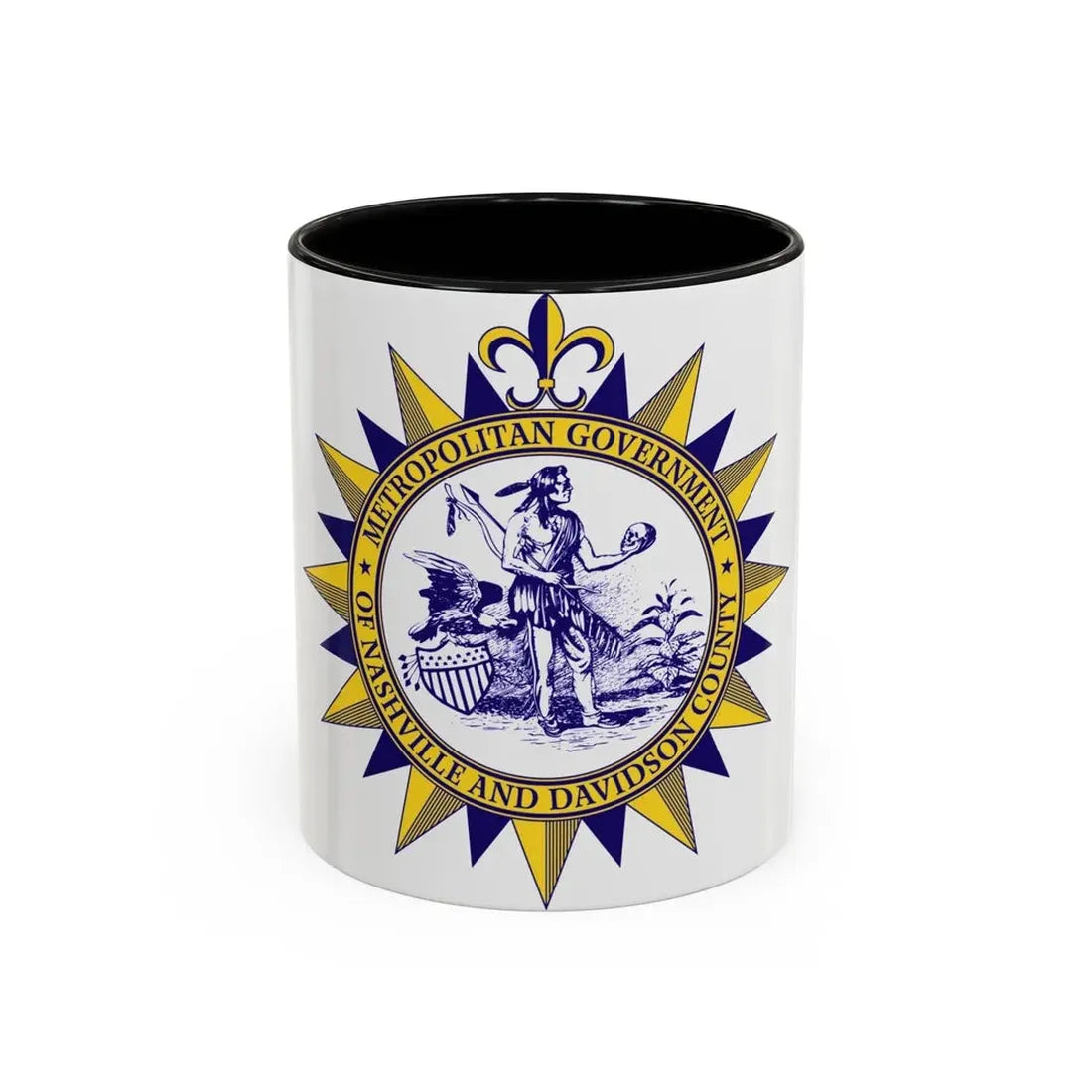 Seal of Nashville Tennessee - Accent Coffee Mug 11oz Black - Go Mug Yourself