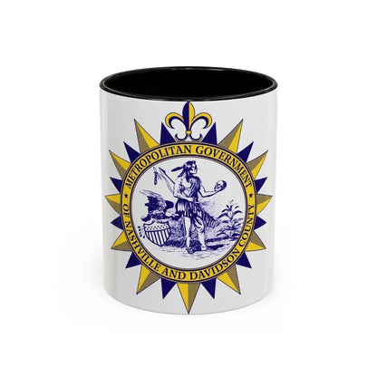 Seal of Nashville Tennessee - Accent Coffee Mug 11oz Black - Go Mug Yourself