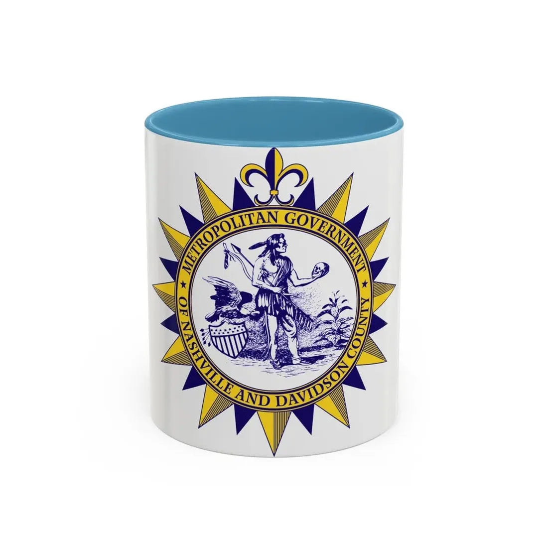 Seal of Nashville Tennessee - Accent Coffee Mug 11oz Light Blue - Go Mug Yourself