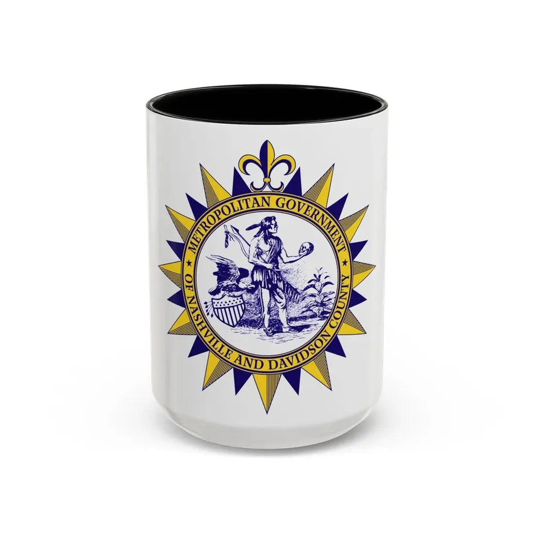 Seal of Nashville Tennessee - Accent Coffee Mug 15oz Black - Go Mug Yourself