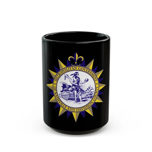 Seal of Nashville Tennessee - Black Coffee Mug 15oz - Go Mug Yourself