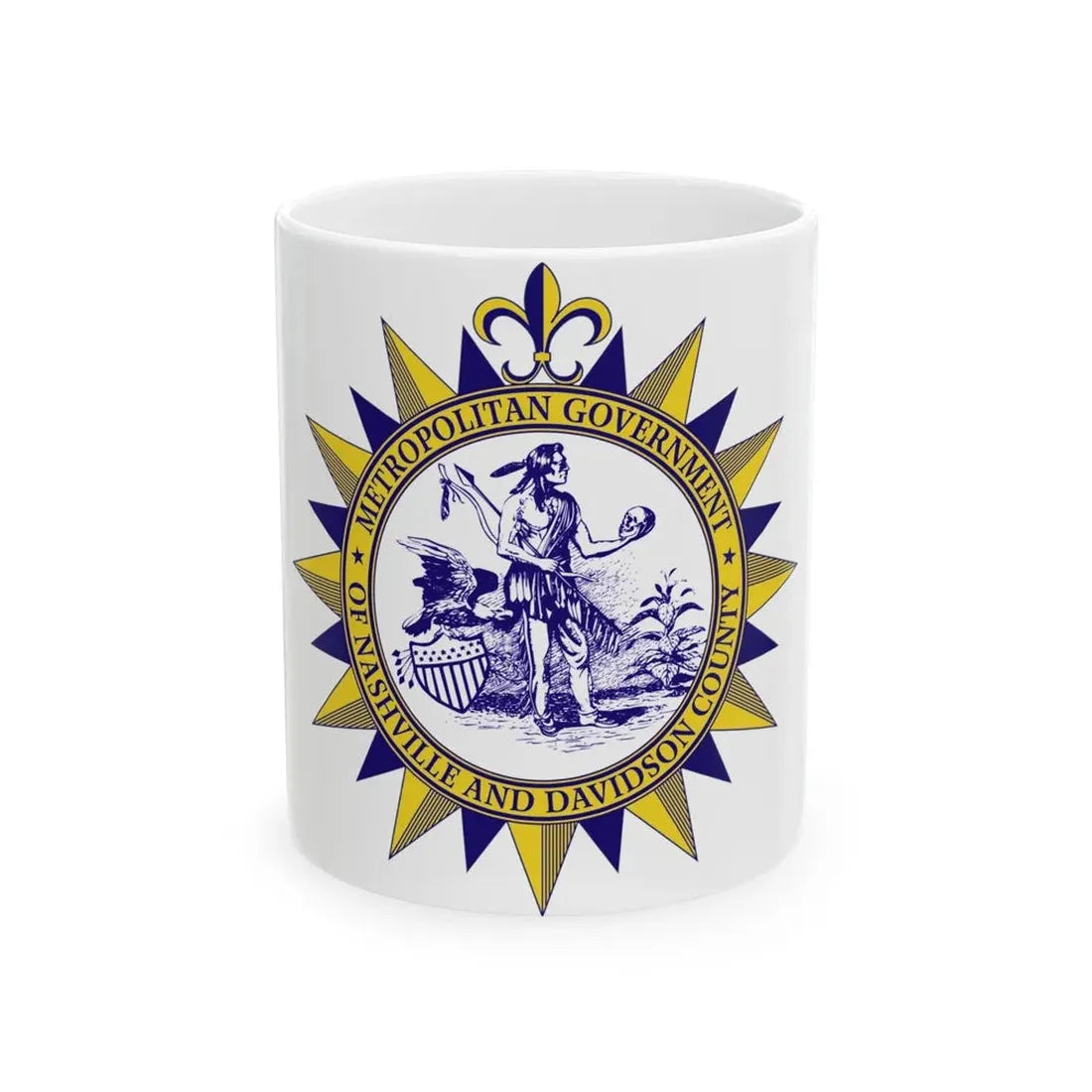 Seal of Nashville Tennessee - White Coffee Mug 11oz - Go Mug Yourself