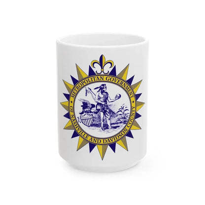 Seal of Nashville Tennessee - White Coffee Mug 15oz - Go Mug Yourself