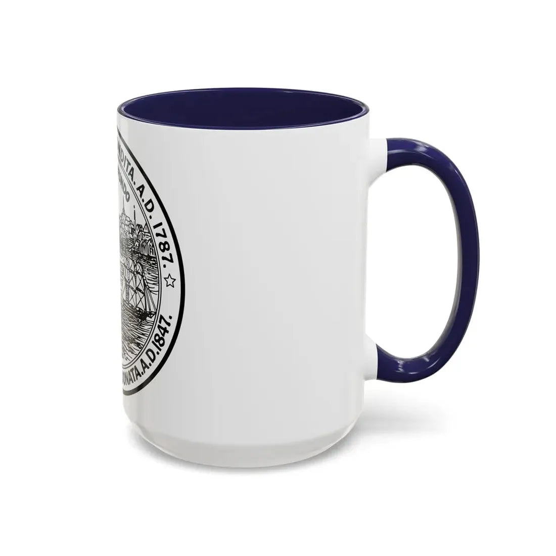 Seal of New Bedford Massachusetts - Accent Coffee Mug - Go Mug Yourself