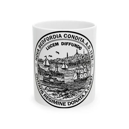 Seal of New Bedford Massachusetts - White Coffee Mug 11oz - Go Mug Yourself