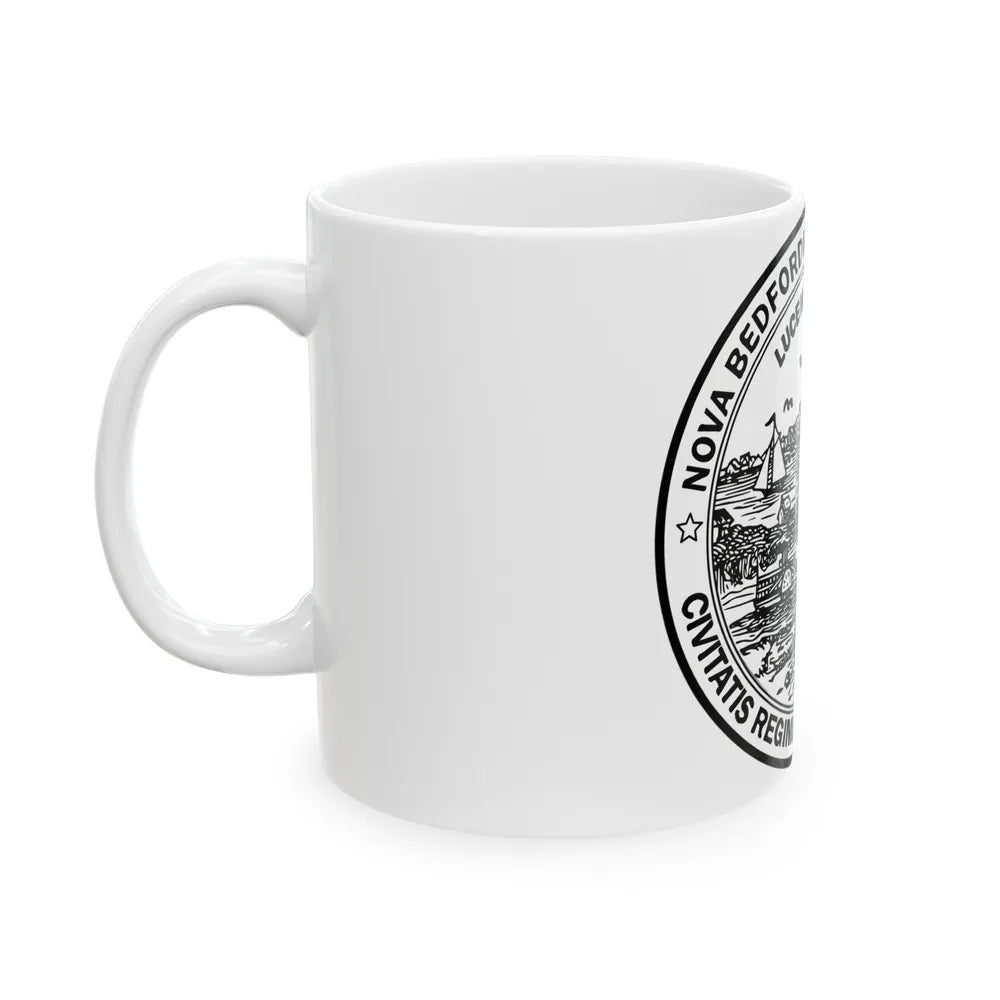 Seal of New Bedford Massachusetts - White Coffee Mug-Go Mug Yourself