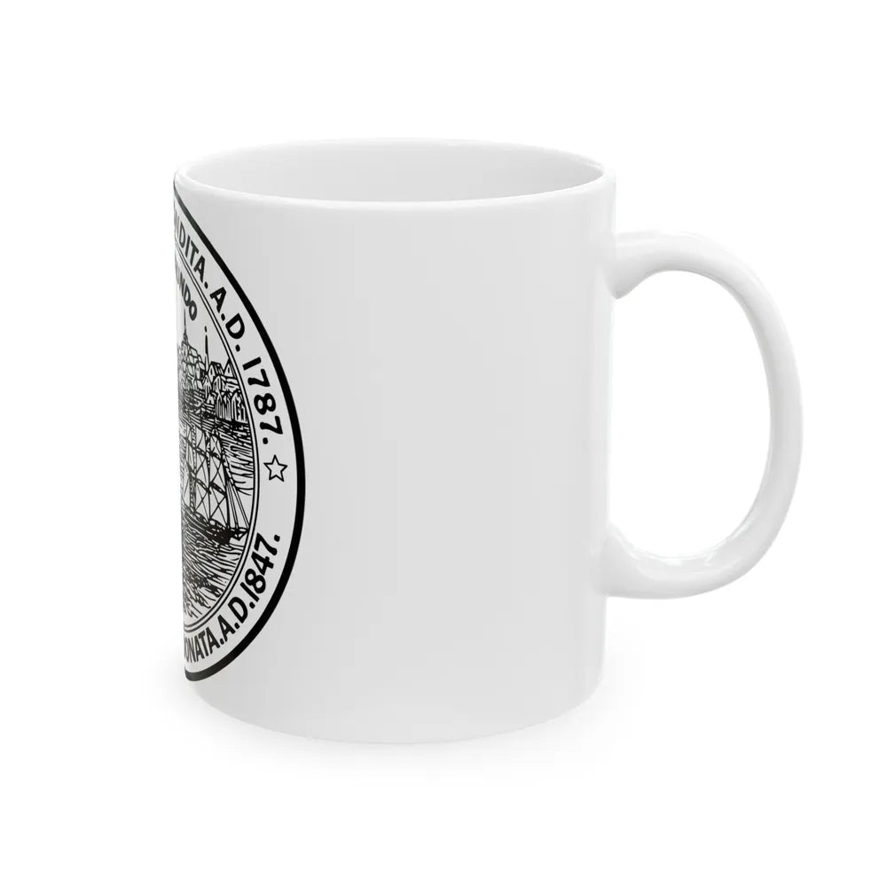 Seal of New Bedford Massachusetts - White Coffee Mug-Go Mug Yourself