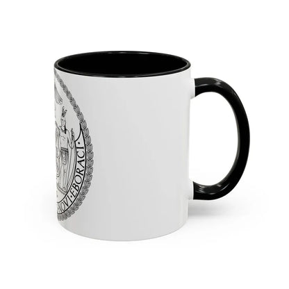 Seal of New York City BW - Accent Coffee Mug - Go Mug Yourself
