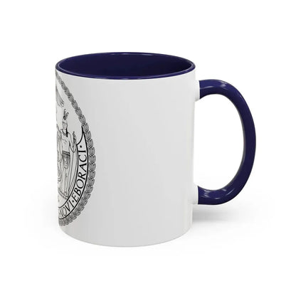 Seal of New York City BW - Accent Coffee Mug - Go Mug Yourself