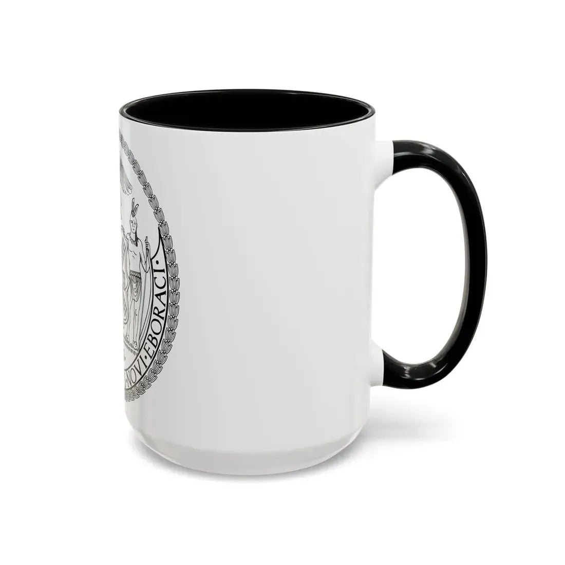 Seal of New York City BW - Accent Coffee Mug - Go Mug Yourself