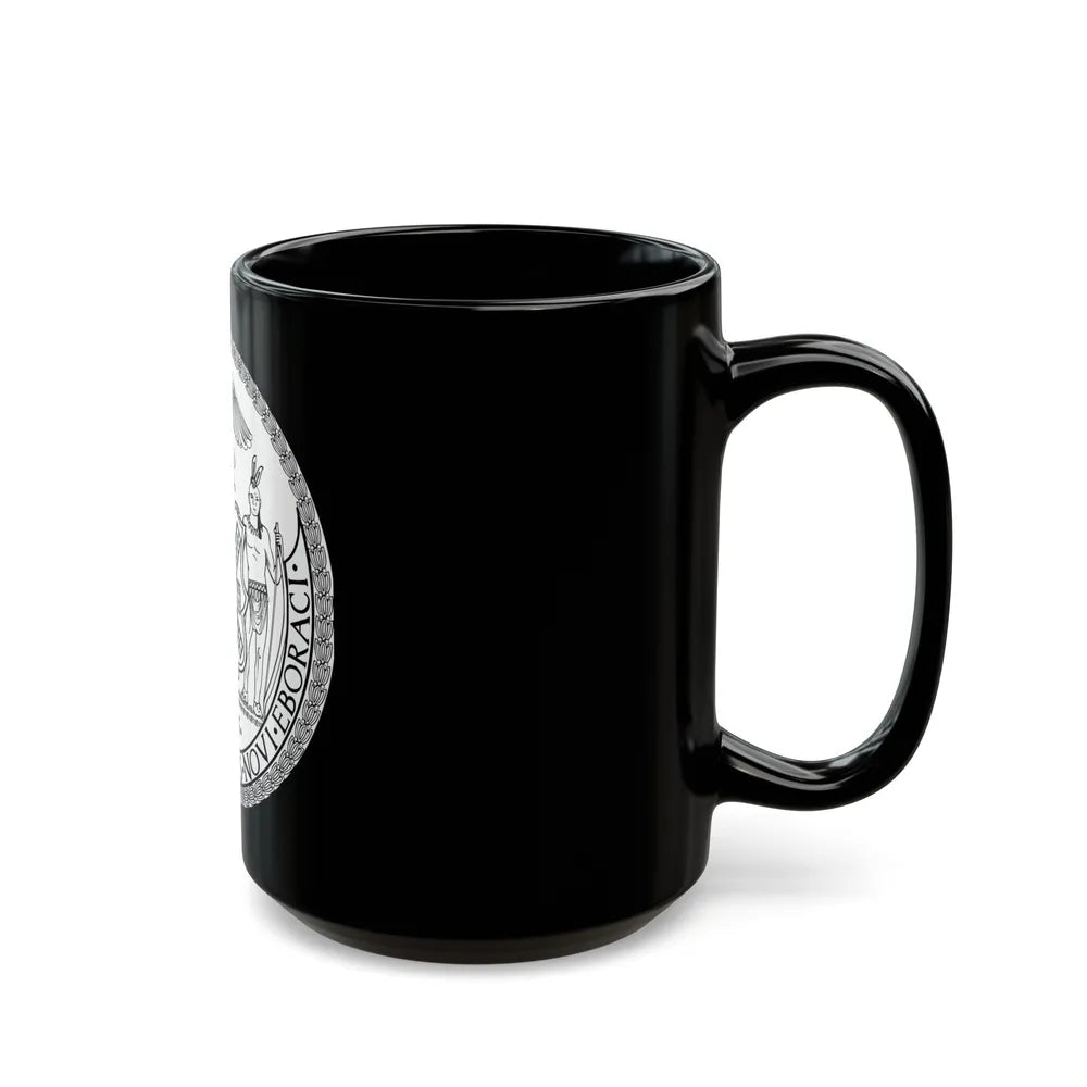 Seal of New York City BW - Black Coffee Mug-Go Mug Yourself