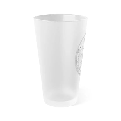 Seal of New York City BW - Frosted Pint Glass 16oz-Go Mug Yourself