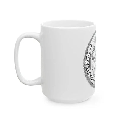 Seal of New York City BW - White Coffee Mug - Go Mug Yourself