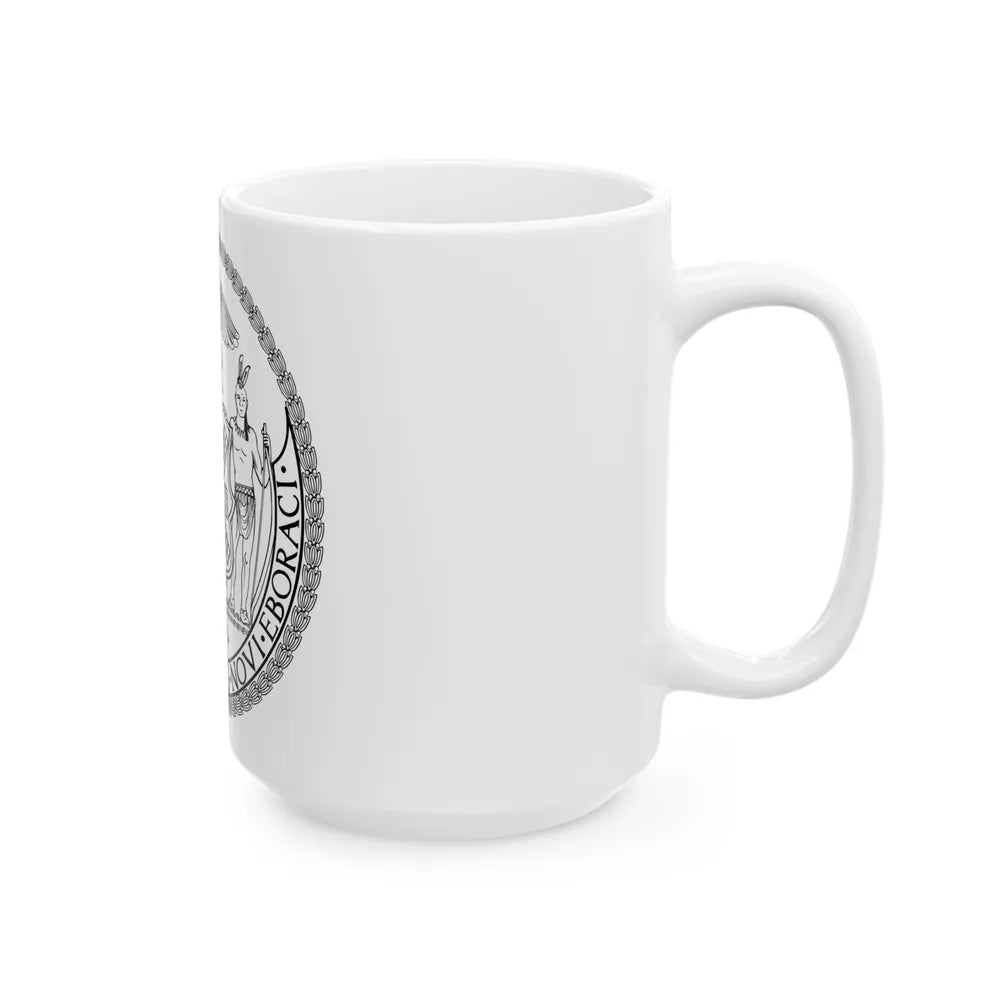 Seal of New York City BW - White Coffee Mug-Go Mug Yourself