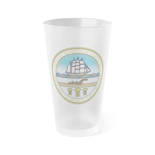 Seal of Norfolk Virginia - Frosted Pint Glass 16oz 16oz Frosted - Go Mug Yourself