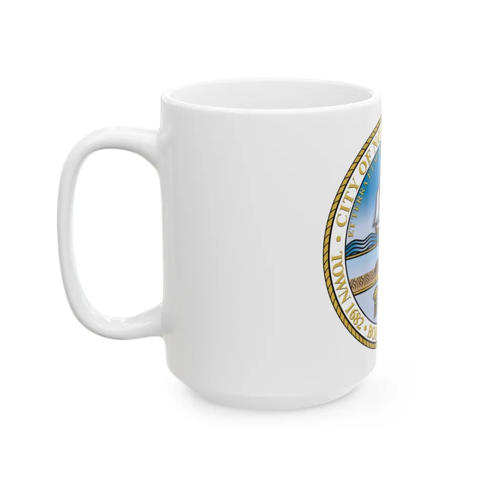 Seal of Norfolk Virginia - White Coffee Mug-Go Mug Yourself