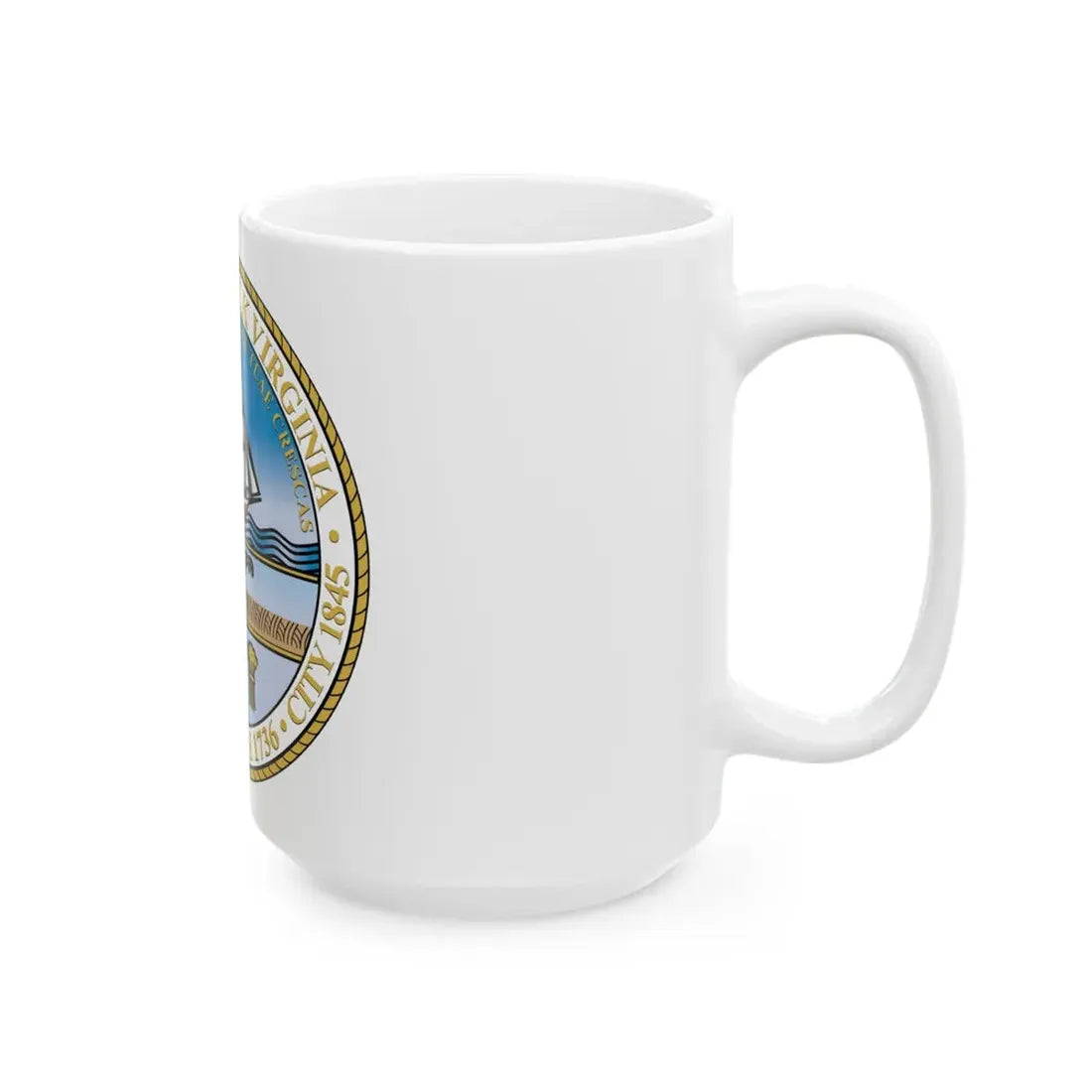 Seal of Norfolk Virginia - White Coffee Mug - Go Mug Yourself
