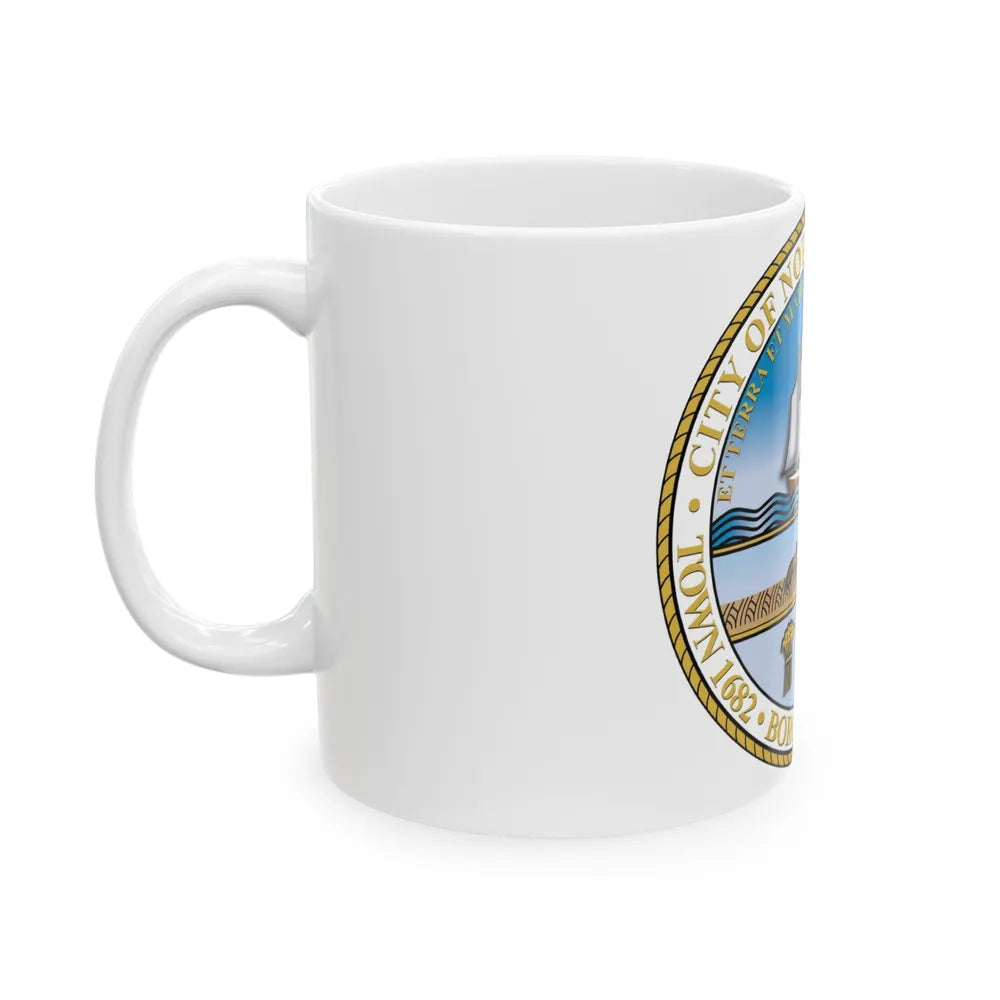 Seal of Norfolk Virginia - White Coffee Mug-Go Mug Yourself