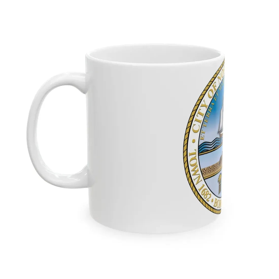Seal of Norfolk Virginia - White Coffee Mug - Go Mug Yourself