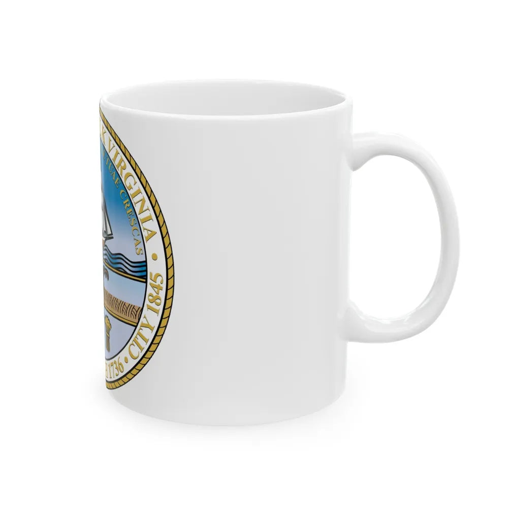 Seal of Norfolk Virginia - White Coffee Mug-Go Mug Yourself