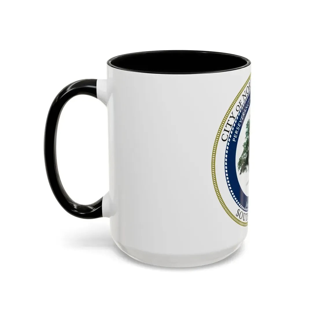 Seal of North Charleston South Carolina - Accent Coffee Mug - Go Mug Yourself