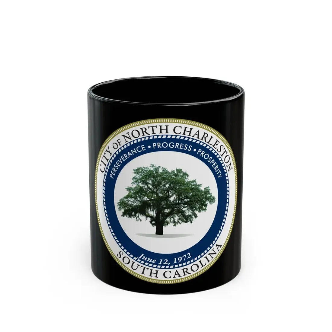 Seal of North Charleston South Carolina - Black Coffee Mug 11oz - Go Mug Yourself