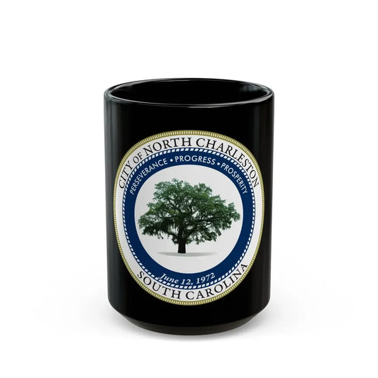 Seal of North Charleston South Carolina - Black Coffee Mug 15oz - Go Mug Yourself