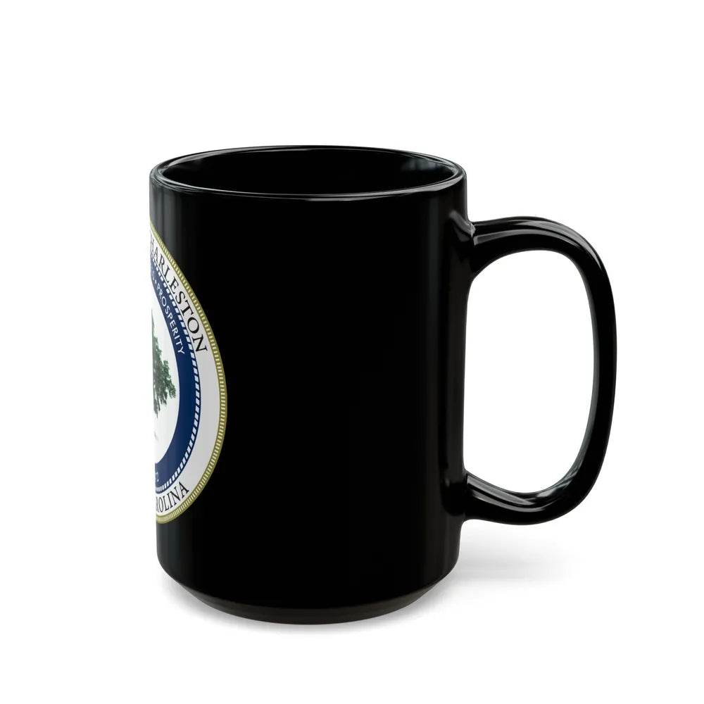 Seal of North Charleston South Carolina - Black Coffee Mug-Go Mug Yourself