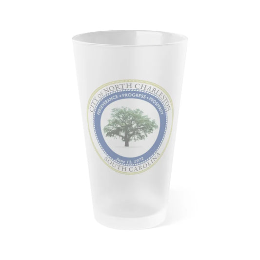 Seal of North Charleston South Carolina - Frosted Pint Glass 16oz-16oz-Frosted-Go Mug Yourself