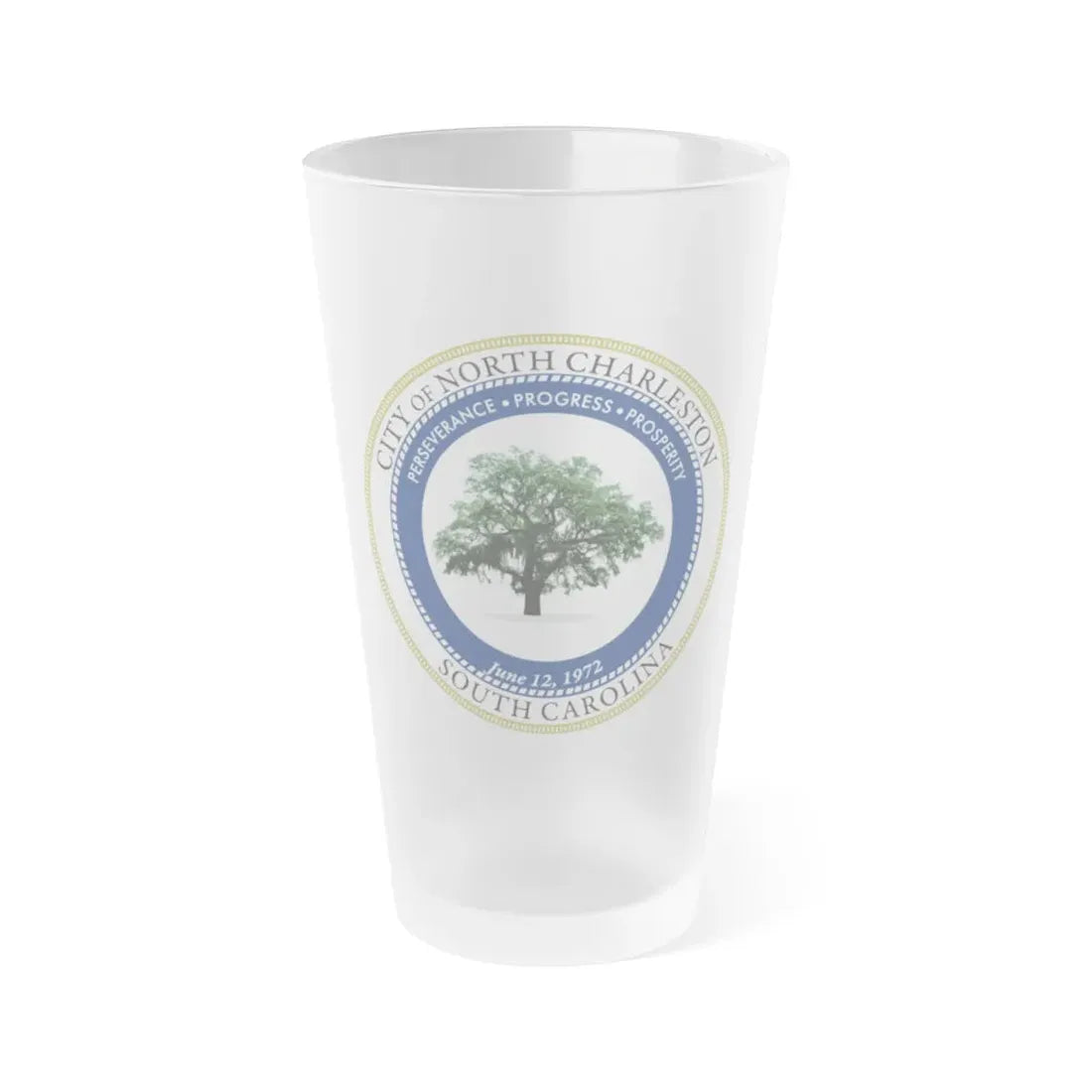 Seal of North Charleston South Carolina - Frosted Pint Glass 16oz 16oz Frosted - Go Mug Yourself