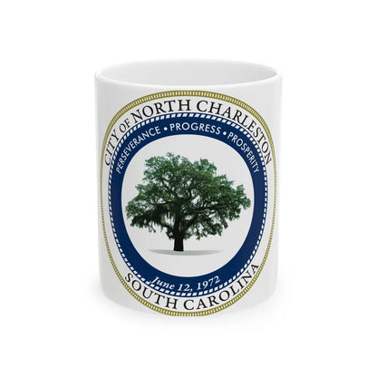 Seal of North Charleston South Carolina - White Coffee Mug-11oz-Go Mug Yourself