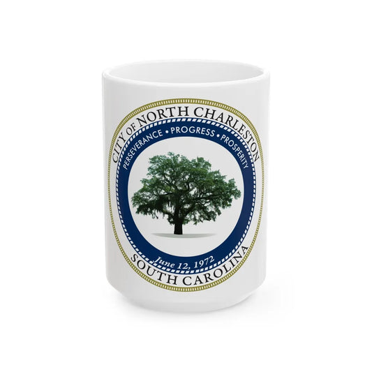 Seal of North Charleston South Carolina - White Coffee Mug-15oz-Go Mug Yourself